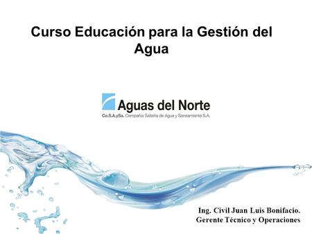 Curso Educación para la Gestión del Agua