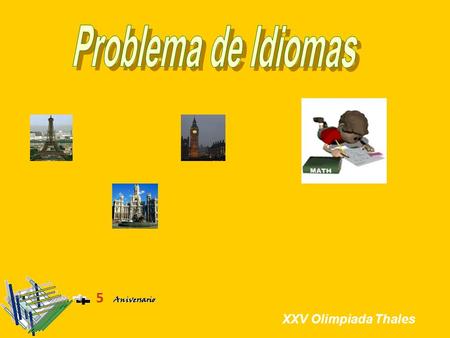 Problema de Idiomas XXV Olimpiada Thales.
