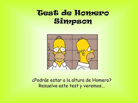 Test de Homero Simpson ¿Podrás estar a la altura de Homero?