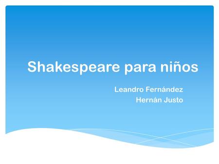 Shakespeare para niños