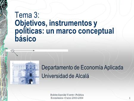 Departamento de Economía Aplicada Universidad de Alcalá