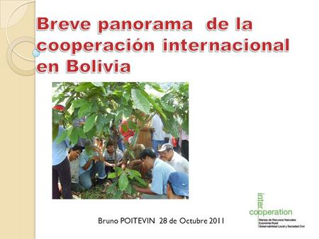 Breve panorama de la cooperación internacional en Bolivia