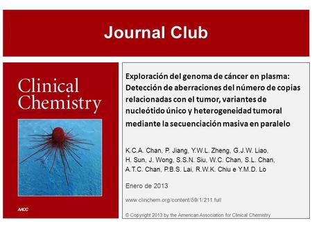 Exploración del genoma de cáncer en plasma: Detección de aberraciones del número de copias relacionadas con el tumor, variantes de nucleótido único y heterogeneidad.