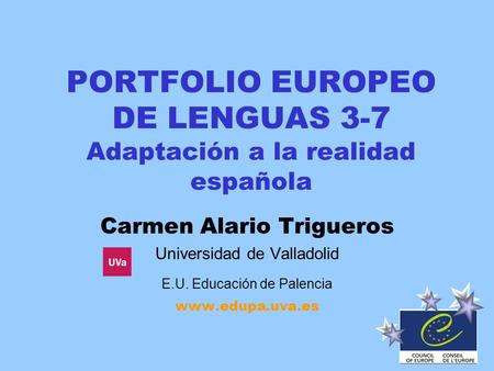 PORTFOLIO EUROPEO DE LENGUAS 3-7 Adaptación a la realidad española