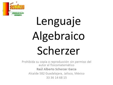 Lenguaje Algebraico Scherzer