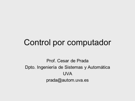 Control por computador
