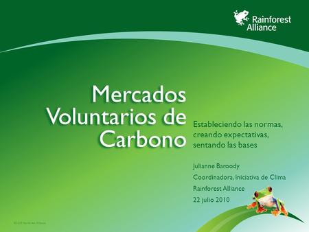 Mercados Voluntarios de Carbono