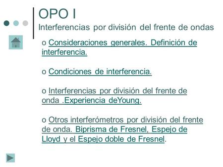 OPO I Interferencias por división del frente de ondas