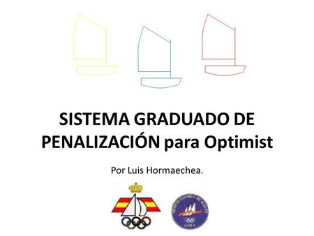SISTEMA GRADUADO DE PENALIZACIÓN para Optimist Por Luis Hormaechea.