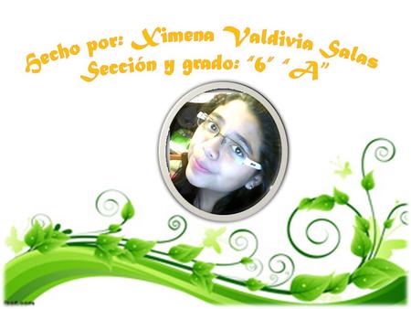 Hecho por: Ximena Valdivia Salas Sección y grado: “6” “A”