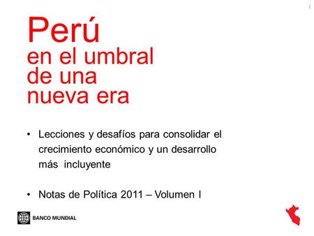 Perú en el umbral de una nueva era