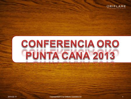 CONFERENCIA ORO PUNTA CANA 2013