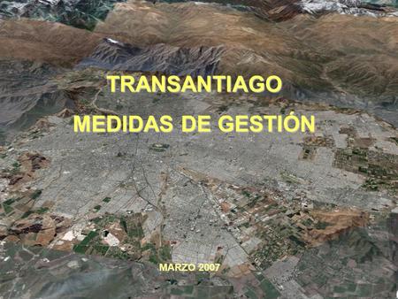 TRANSANTIAGO MEDIDAS DE GESTIÓN