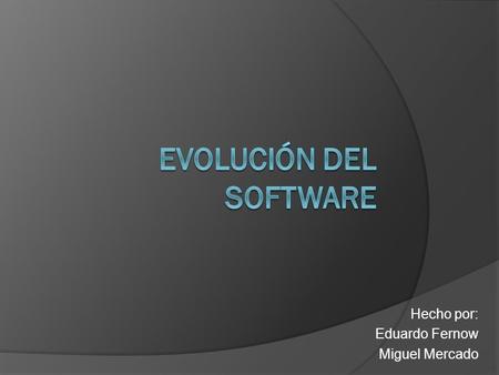 Evolución del software