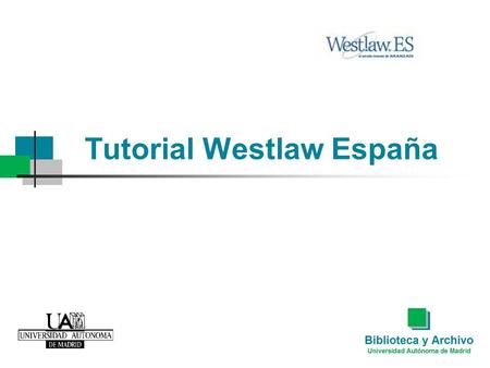 Tutorial Westlaw España