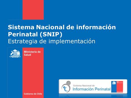Sistema Nacional de información Perinatal (SNIP)