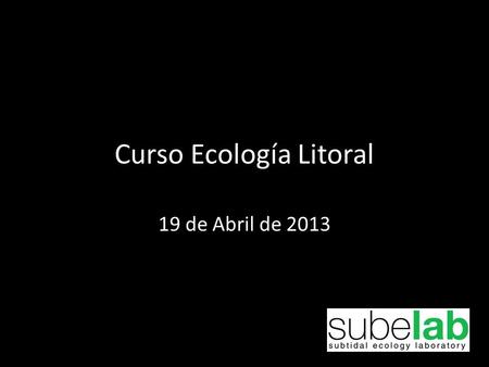 Curso Ecología Litoral
