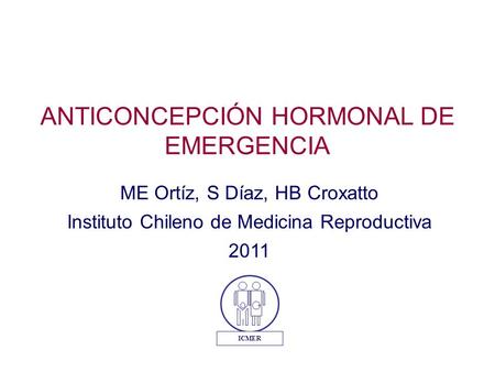 ANTICONCEPCIÓN HORMONAL DE EMERGENCIA