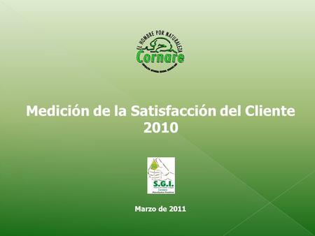 Medición de la Satisfacción del Cliente 2010 Marzo de 2011.