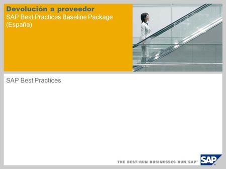 Devolución a proveedor SAP Best Practices Baseline Package (España)