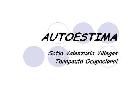 Sofía Valenzuela Villegas Terapeuta Ocupacional