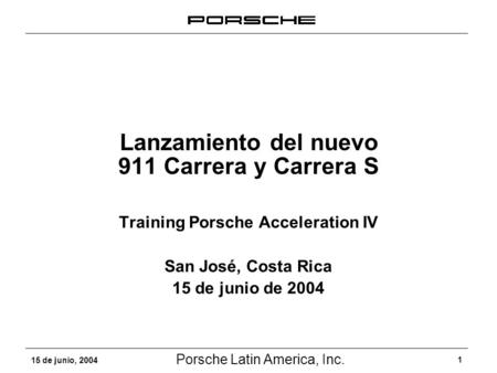 Lanzamiento del nuevo 911 Carrera y Carrera S