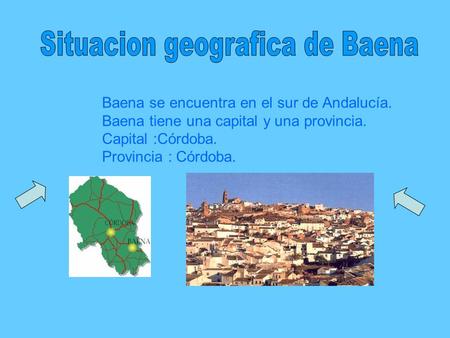 Situacion geografica de Baena