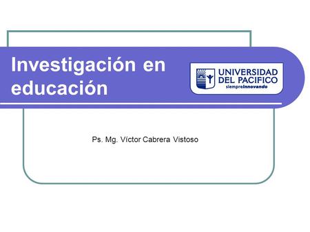 Investigación en educación