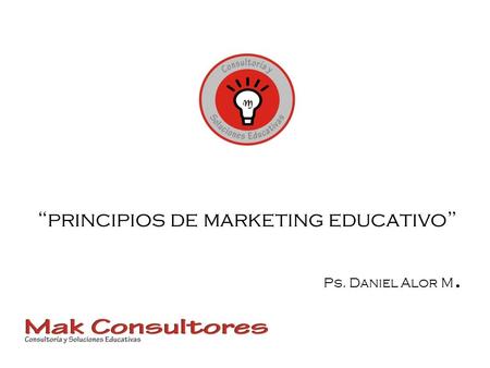 “principios de marketing educativo”