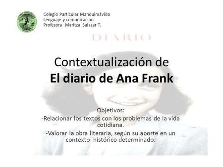 Contextualización de El diario de Ana Frank