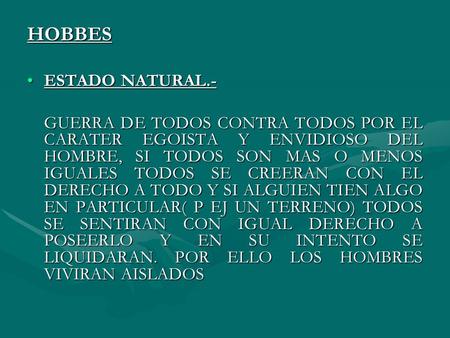 HOBBES ESTADO NATURAL.-