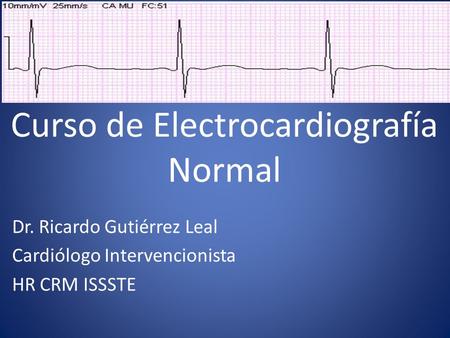 Curso de Electrocardiografía Normal