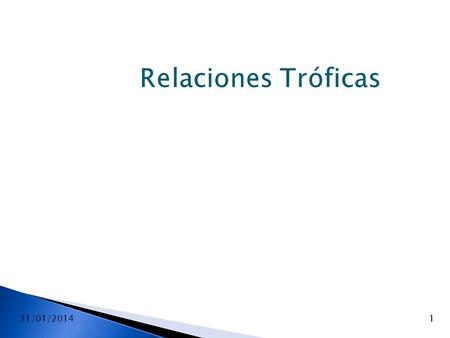 Relaciones Tróficas 24/03/2017 1 1.