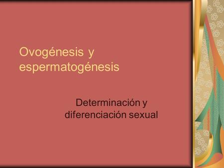Ovogénesis y espermatogénesis