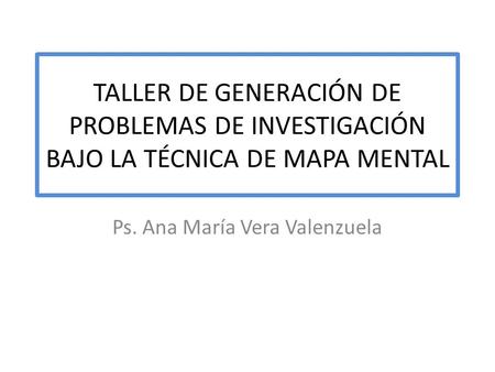 Ps. Ana María Vera Valenzuela