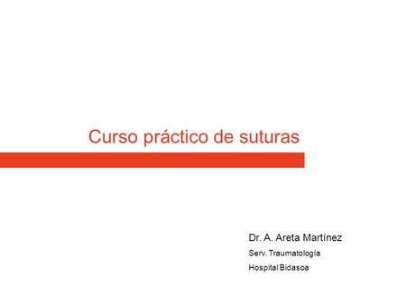 Curso práctico de suturas