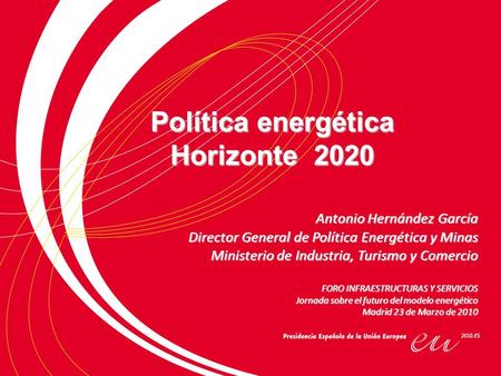 Política energética Horizonte 2020