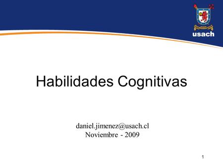 1 Habilidades Cognitivas Noviembre - 2009.