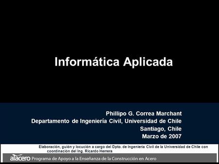 Informática Aplicada Phillipo G. Correa Marchant