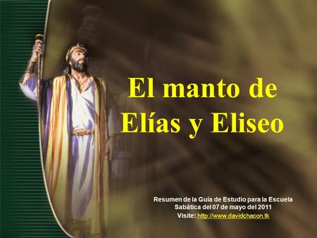 El manto de Elías y Eliseo
