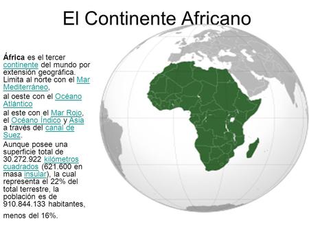El Continente Africano