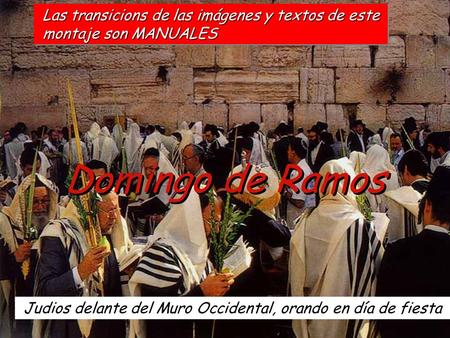 Domingo de Ramos Las transicions de las imágenes y textos de este