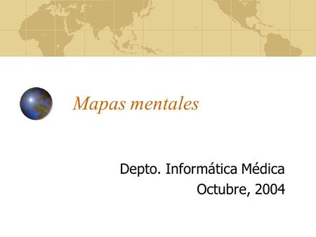 Depto. Informática Médica Octubre, 2004