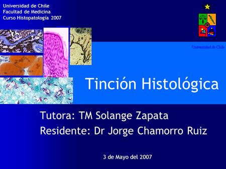 Tinción Histológica Tutora: TM Solange Zapata