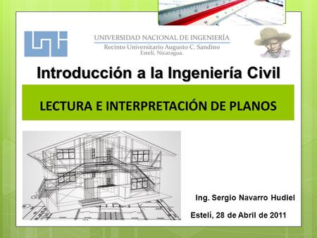 Introducción a la Ingeniería Civil LECTURA E INTERPRETACIÓN DE PLANOS