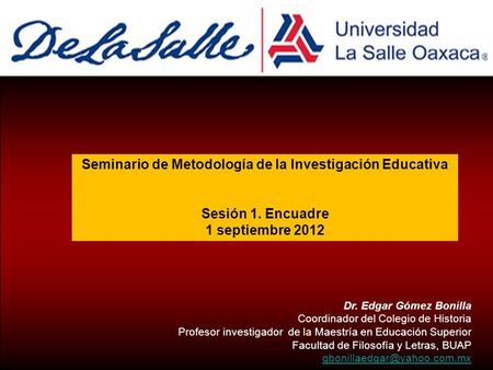 Seminario de Metodología de la Investigación Educativa