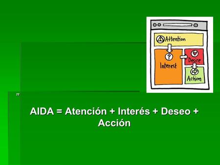 ” AIDA = Atención + Interés + Deseo + Acción