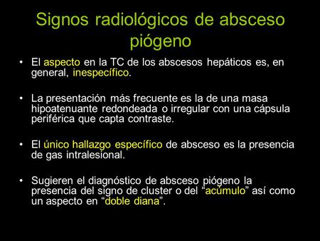Signos radiológicos de absceso piógeno