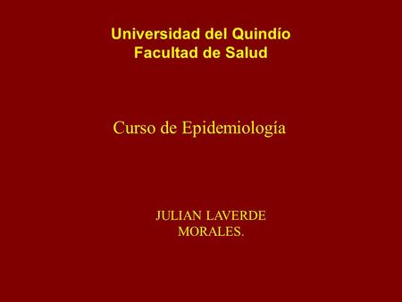 Universidad del Quindío Facultad de Salud