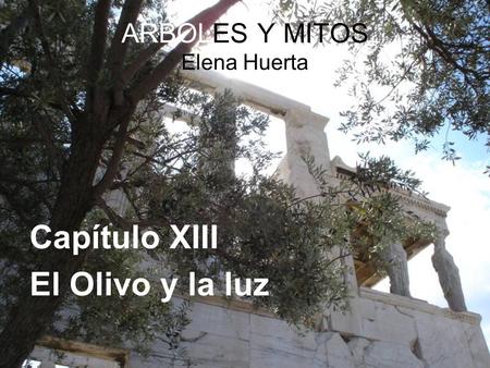 ARBOLES Y MITOS Elena Huerta Capítulo XIII El Olivo y la luz.
